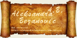 Aleksandra Bežanović vizit kartica
